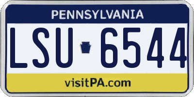PA license plate LSU6544