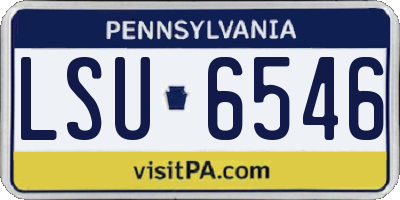 PA license plate LSU6546