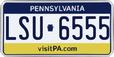 PA license plate LSU6555
