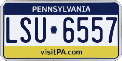 PA license plate LSU6557