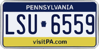 PA license plate LSU6559
