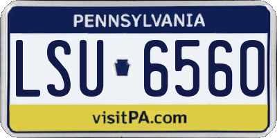 PA license plate LSU6560