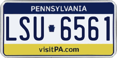 PA license plate LSU6561
