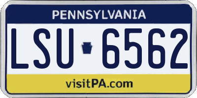 PA license plate LSU6562