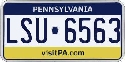 PA license plate LSU6563