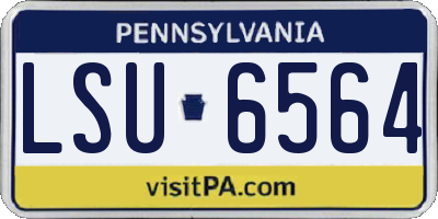PA license plate LSU6564