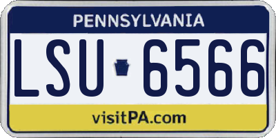 PA license plate LSU6566