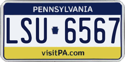 PA license plate LSU6567