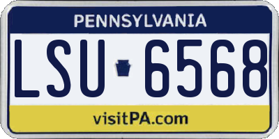 PA license plate LSU6568
