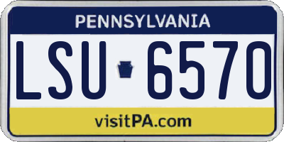 PA license plate LSU6570