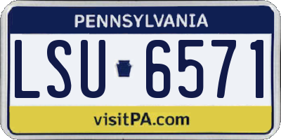 PA license plate LSU6571