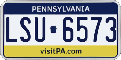 PA license plate LSU6573