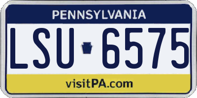 PA license plate LSU6575