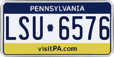 PA license plate LSU6576
