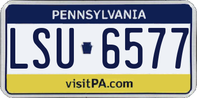 PA license plate LSU6577