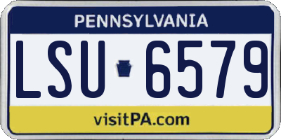 PA license plate LSU6579