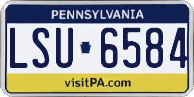 PA license plate LSU6584