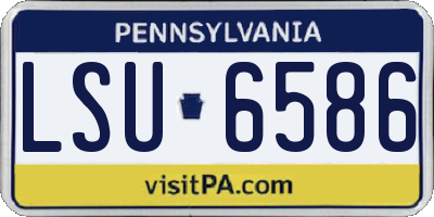 PA license plate LSU6586