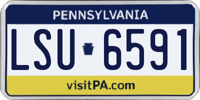PA license plate LSU6591