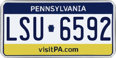PA license plate LSU6592