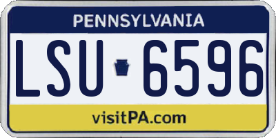 PA license plate LSU6596