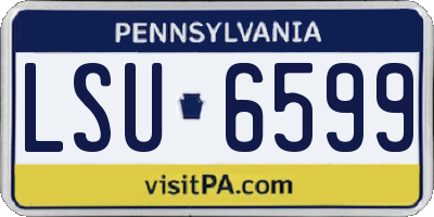 PA license plate LSU6599