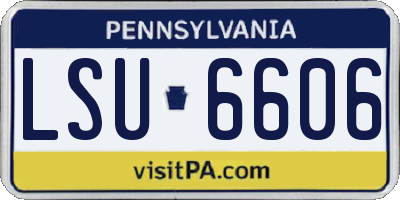 PA license plate LSU6606