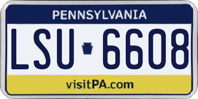 PA license plate LSU6608