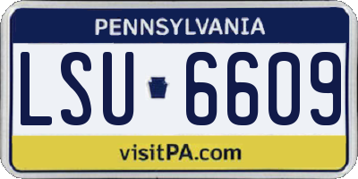 PA license plate LSU6609