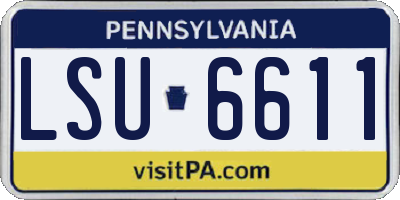 PA license plate LSU6611