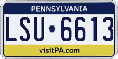PA license plate LSU6613