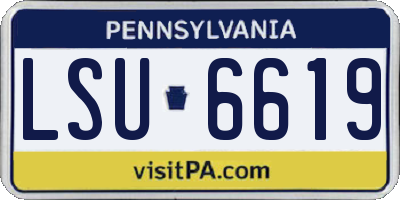PA license plate LSU6619