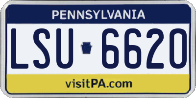 PA license plate LSU6620