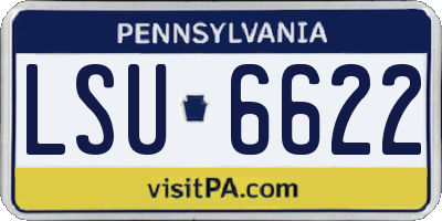 PA license plate LSU6622