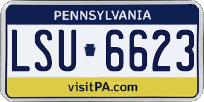 PA license plate LSU6623