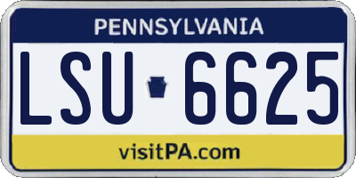 PA license plate LSU6625