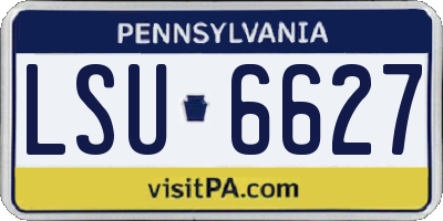 PA license plate LSU6627