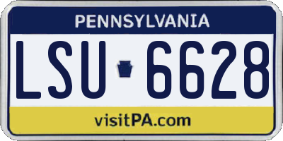 PA license plate LSU6628