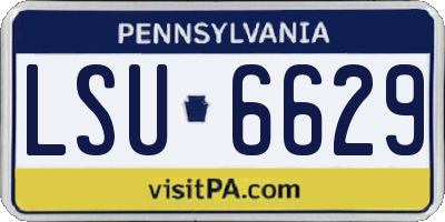 PA license plate LSU6629