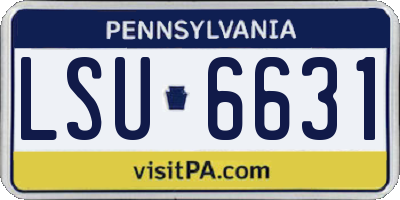 PA license plate LSU6631