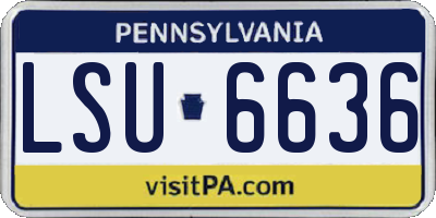 PA license plate LSU6636