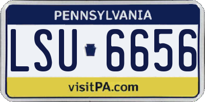 PA license plate LSU6656