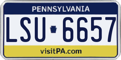 PA license plate LSU6657