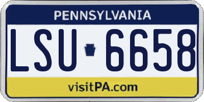 PA license plate LSU6658