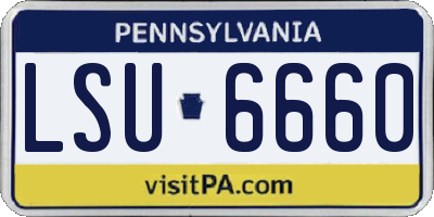 PA license plate LSU6660