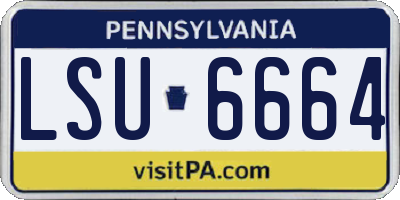 PA license plate LSU6664