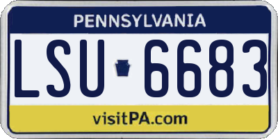 PA license plate LSU6683