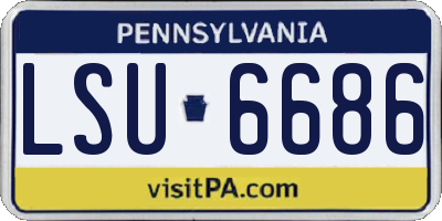 PA license plate LSU6686