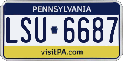 PA license plate LSU6687