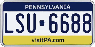 PA license plate LSU6688